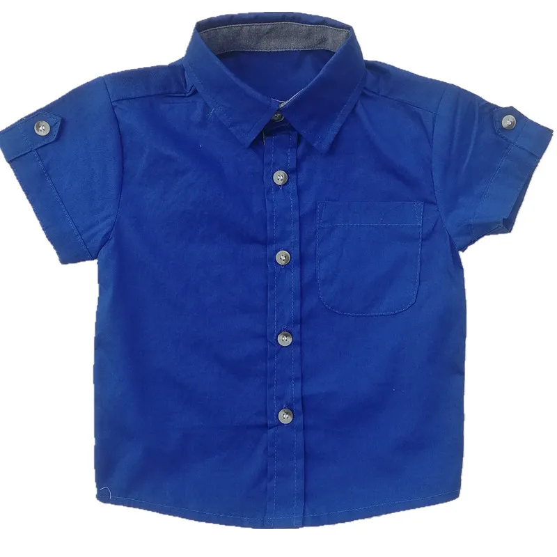 Одежда для маленьких мальчиков Новинка лета 2020 классические детские рубашки с