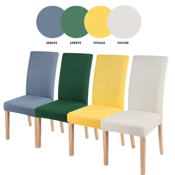 

Solid Color Chair Cover Spandex Stretch Elastic Slipcovers Chair Covers For Kitchen Dining Room Wedding Banquet Hotel
