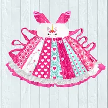 Единорог любовь ремень со строчкой платье юбка Плиссированное розовое платье