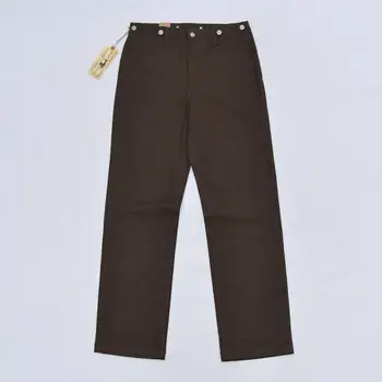 

BOB DONG Retro Striped Suit Dress Pants Men's Casual Trousers Suspender Buttons