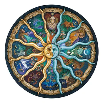 

50O Pisces Zodiac Palace Adult Round Puzzle Games Kids DIY Educational Reduce Stress Toy Jigsaw Photo Puzzle Paper children Toys