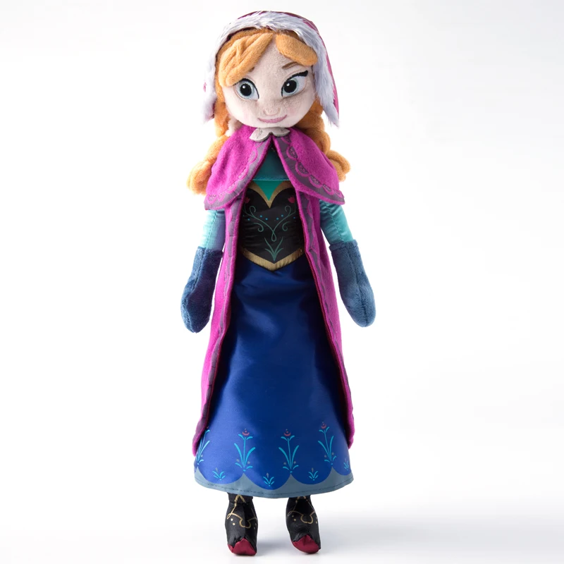 50cm Snow Queen Elsa Anna Plush Toys Doll Cute Unique Princess Anna Elsa Doll Toy Soft Stuffed Toys Gifts for Girls Children