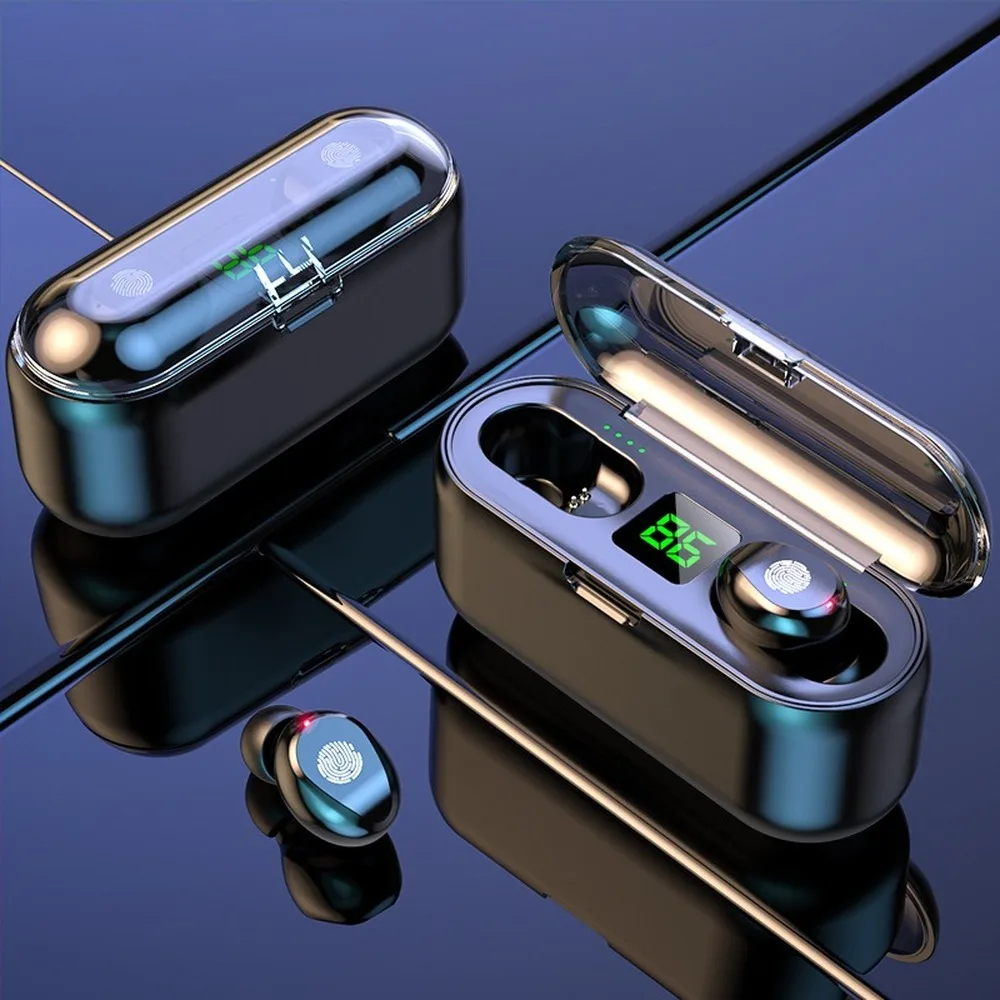 F9 8 TWS Headphone Wireless Bluetooth 5 0 Earphone Mini Earbuds With Mic Charging Box Sport Headset For Smart Phone