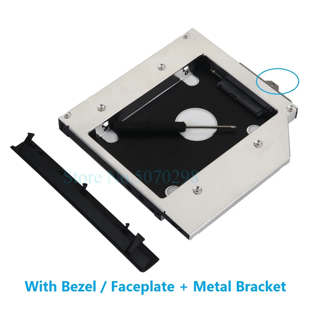 С ободком передняя крышка 2nd SATA 3,0 2," жесткий диск HDD SSD картридж для оптического диска Рамка-лоток для hp EliteBook 8560w 8570W 8760w 8770W