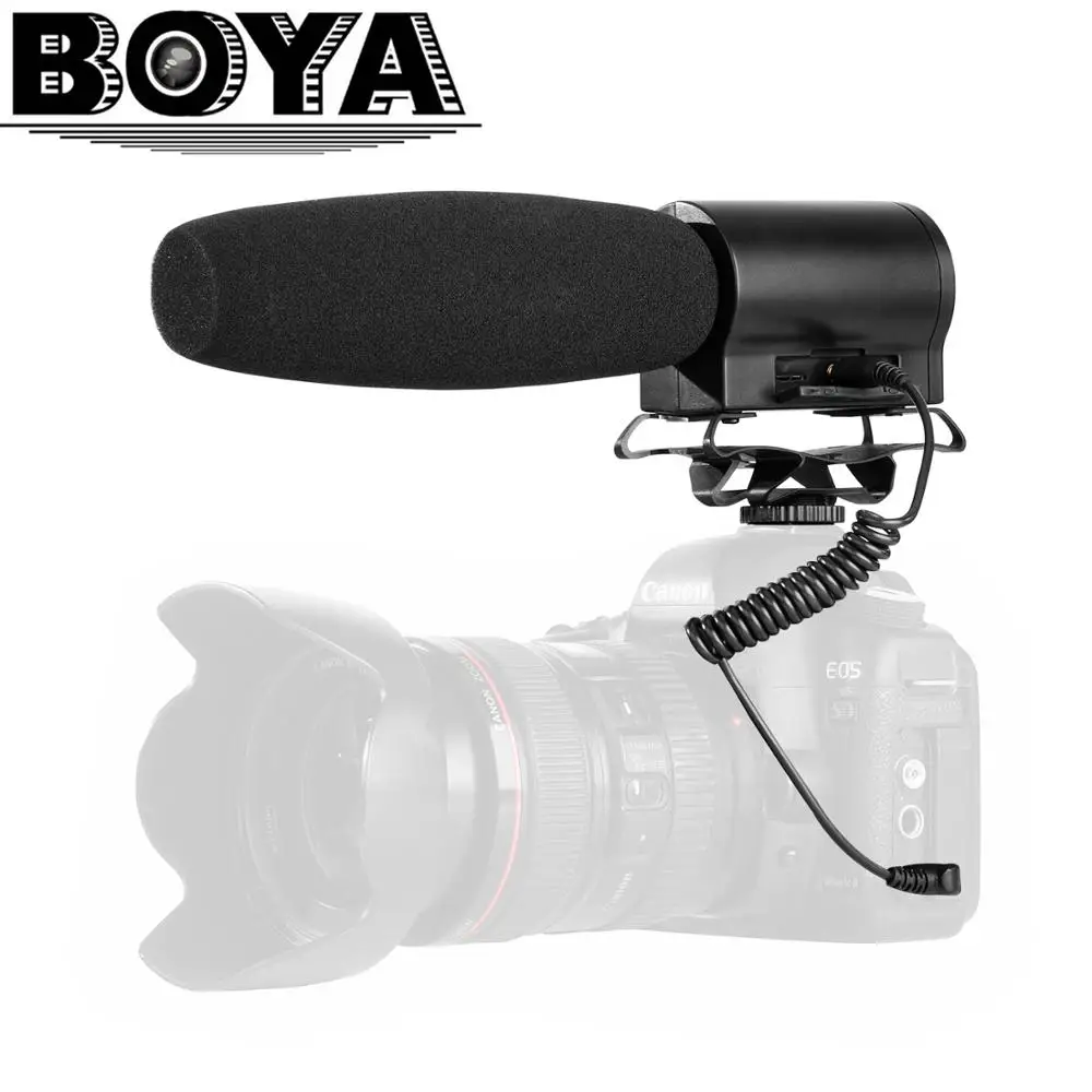 

BOYA BY-DMR7 Shotgun Condenser Microphone Broadcast Quality with Integrated Flash Recorder LCD Display for Canon Nikon Sony DSLR