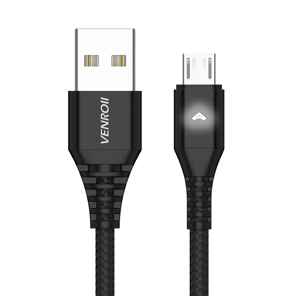 Black Micro USB кабель для синхронизации данных провод для быстрого заряда для мобильного телефона Android нейлоновый Microusb шнур для samsung S7 Xiaomi Redmi Note 5 Pro - Цвет: Black