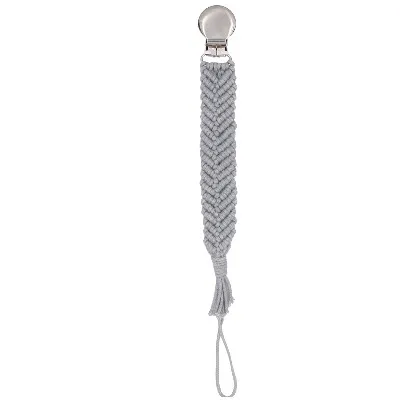 Light Grey5 Детская пустышка с цепочкой, Модная вязаная пустышка, зажимы, цепочка, пустышка, держатель Соска-пустышка, жевательная цепочка для младенцев - Цвет: Light Grey5
