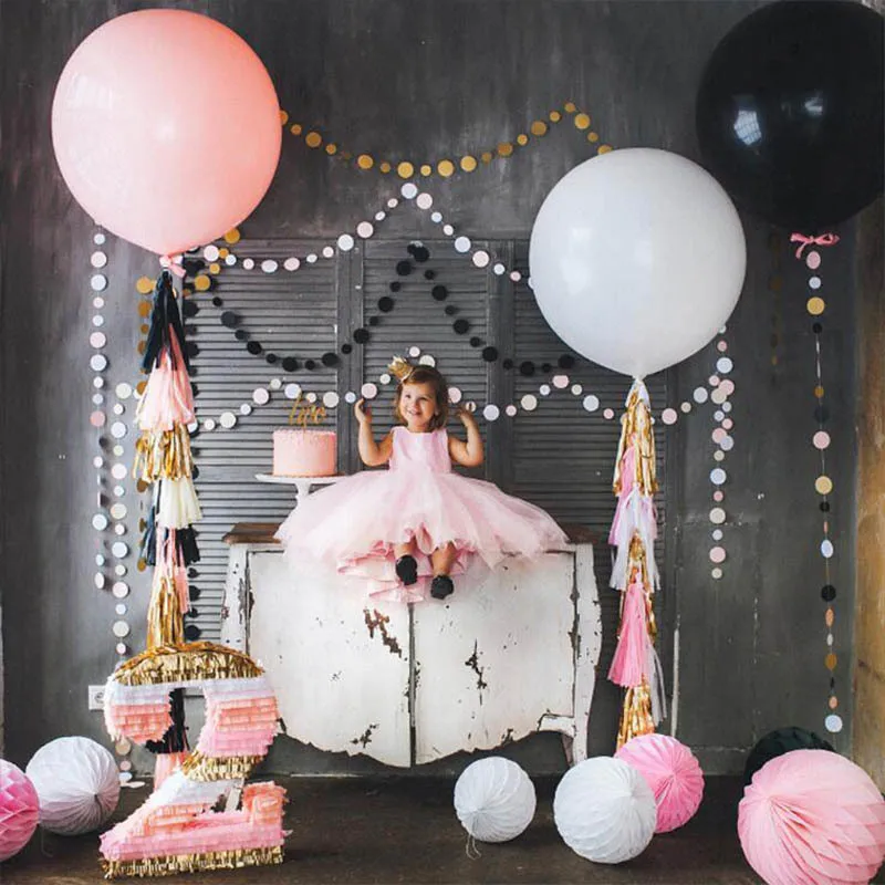 

1Pc 36inch Big Giant Jumbo White Balloons with Vines Greenery Garland - Perfect for Minimalist Rustic Weddings Celebrations