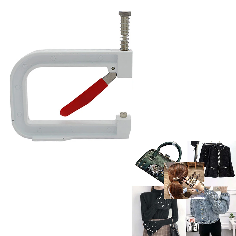 

New Pearl Setting Machine Manual Beading Machine No Hole Nailed Bead Machine Handmade Garments Clothes Decor No Hole Pearl Rivet