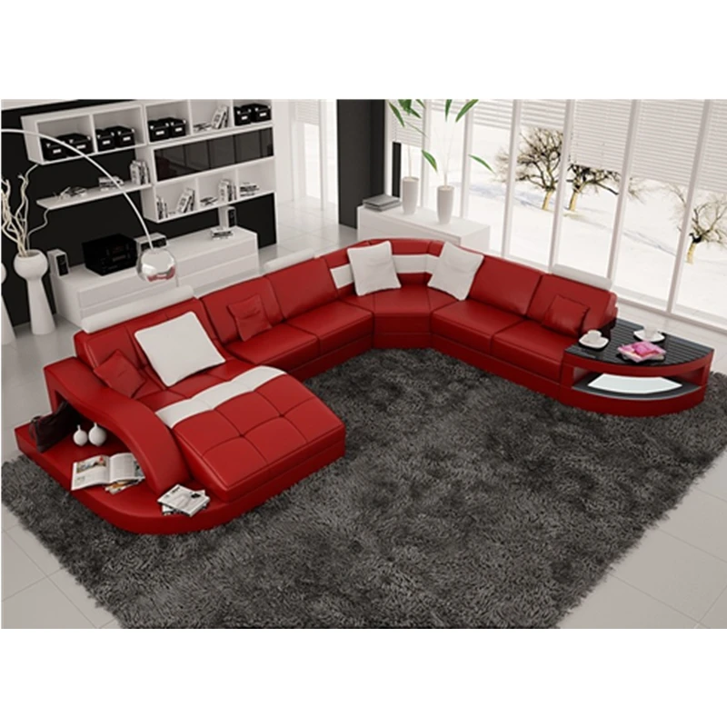 

Wholesale Living Room Furniture Sofa Sets Luxury Design leather Sofa set