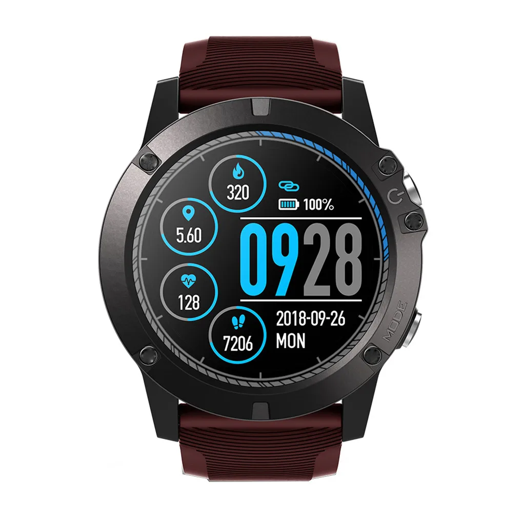 Наручные часы VIBE 3 PRO Smart Watch 1,3 дюймов Водонепроницаемый спортивный браслет mian iOS сердечного ритма 180 мАч дистанционного Камера 1,3 дюймов - Цвет: Red