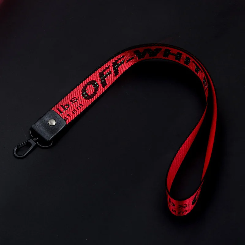 K0072-2 Off White Lette брелок для женщин сумка автомобильный брелок амулеты Длинные ленты чехол для телефона цепочка для ключей бумажник - Цвет: K0072-2