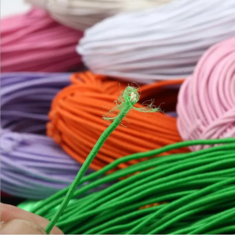 1mm Colorful High-Elastic Round Elastic Band Round Elastic Rope Rubber Band Elastic Line DIY Sewing Jewelry Accessories 9yards - 3