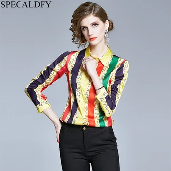 

2020 New Streetwear Striped Shirt Long Sleeve Tops Women Turn Down Collar Designer Runway Shirts Blusa Feminina