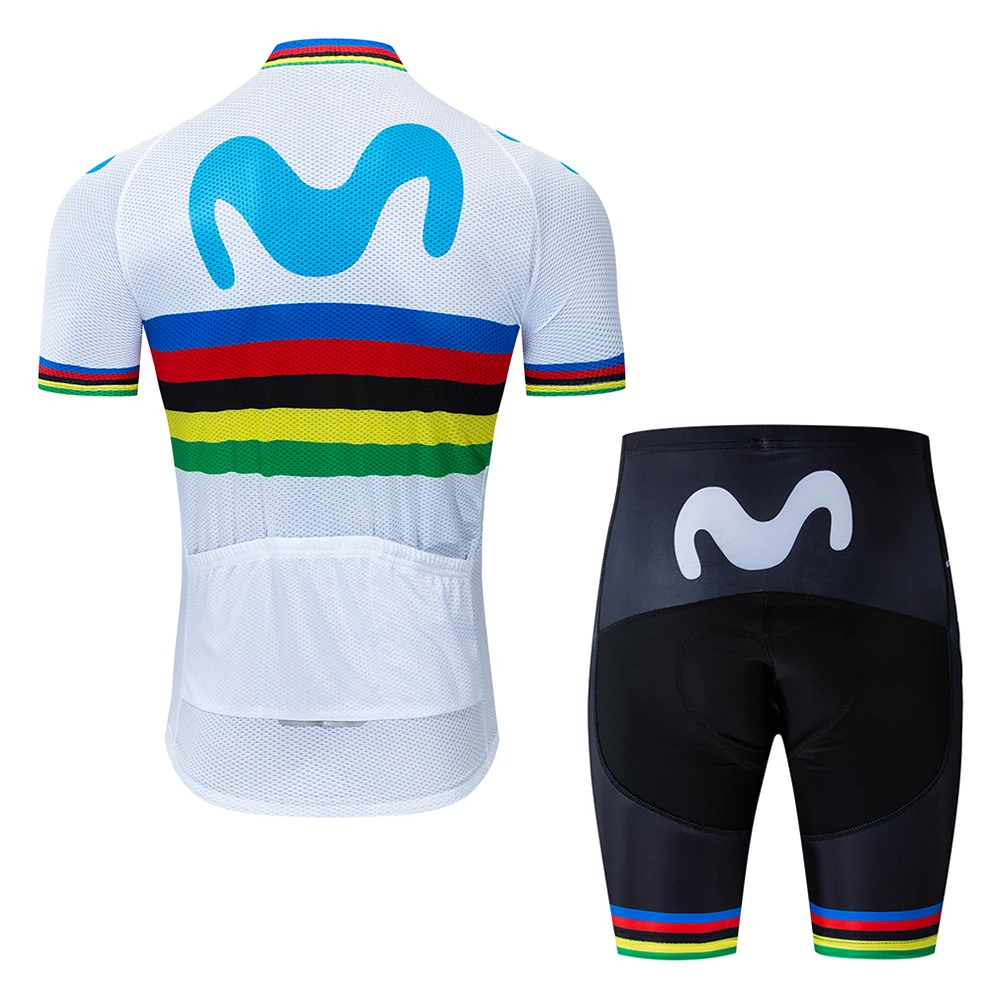 Велосипедная кулот movistar UCI color strip Edition Тур Европа команда заказной Топ велосипед Джерси Быстросохнущий костюм