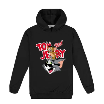 

Jerry Mouse Cat Tom Print Cartoon Casual Summer Tops For Kids Clother 2020 Spring Fun Cute Hoodies Children Costume Tops