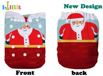 

1 PC Reusable Holiday Christmas Print Baby Pocket Cloth Diaper Cover