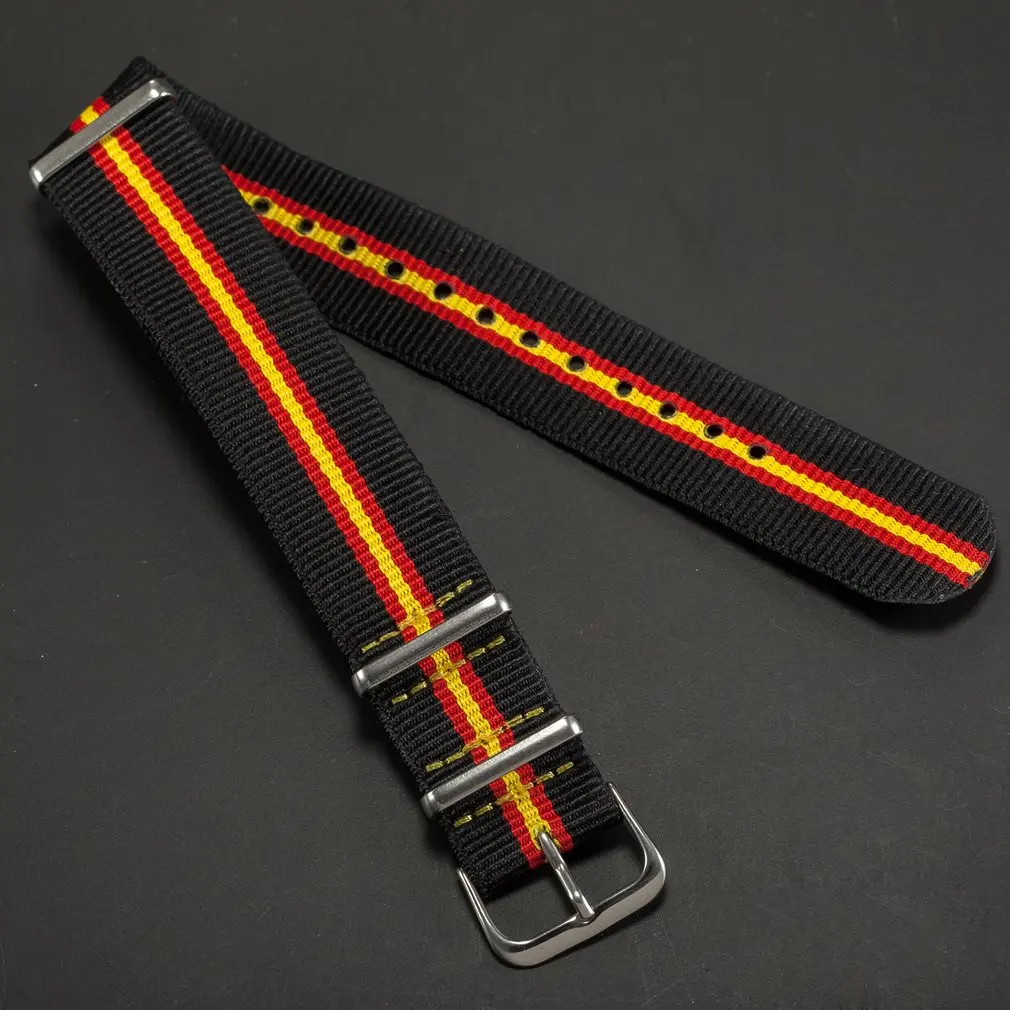 20 мм ширина желтый красный черный полоса нейлон холст ткань сталь Пряжка мужские