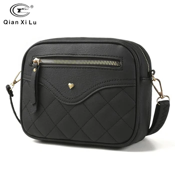 

QIANXILU Fashion Crossbody Bags For Women 2019 High Capacity Shoulder Bag PU Leather Handbag Female Zipper Messenger Bags
