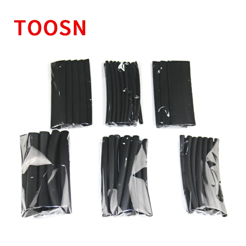 TOOSN 53pcs Heat shrinkable tube Black kit 3:1 Adhesive glue Guaina termorestringente Gaine thermo Cable sleeve Heatshrink Wrap |