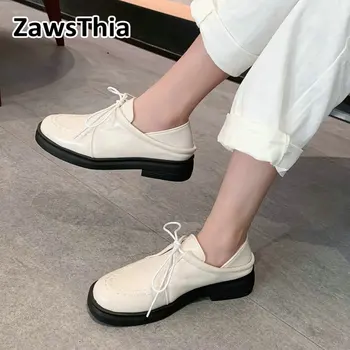 

Sianie Tianie 2020 new woman's shoes black offwhite platform italian luxury shoes women lace-up casual mules lady big size 45 46