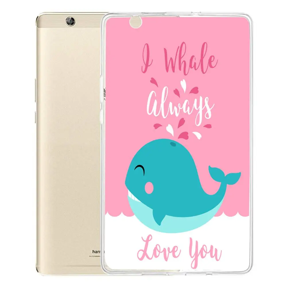 

soft TPU case for Huawei mediapad M3 8.4-in BTV-DL09 BTV-W09 Media pad painted transparent shell tablet back cover Funda Coque