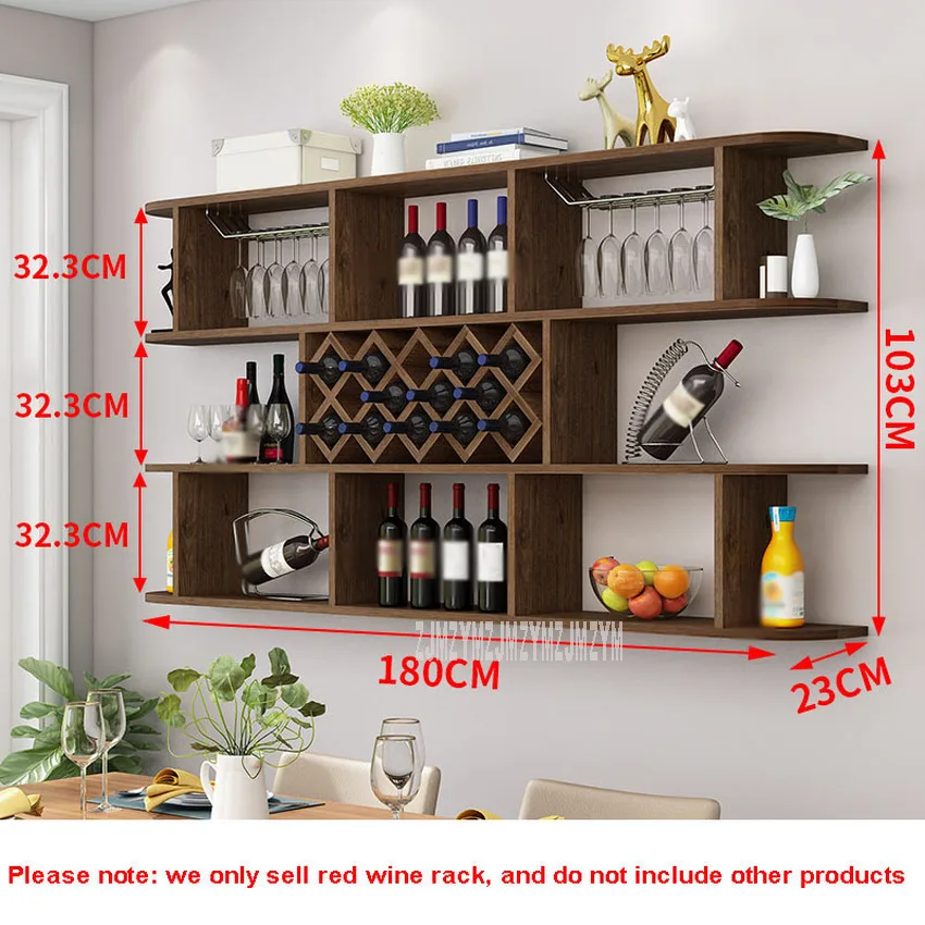 180cm montado en la pared colgante rojo estante botellero para vino Sala  Retro moderno Multi-capa de madera de vino de uva de organizar estante -  AliExpress