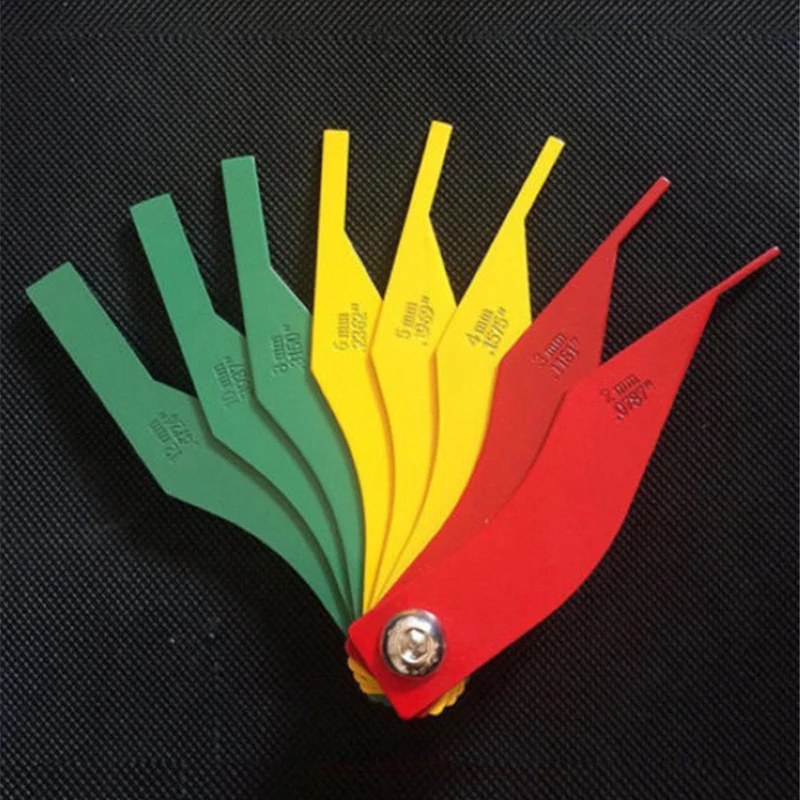 8pc Professional Car/Vehicle Brake Pad Lining Thickness Measuring Gauge Tool Kit