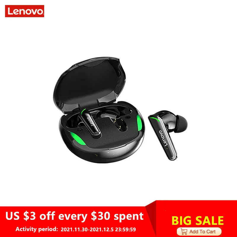 Игровые наушники Lenovo XT92 TWS с низкой задержкой Bluetooth-наушники Беспроводные