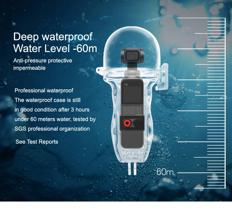 Для DJI Osmo Карманный чехол для дайвинга Корпус Водонепроницаемый чехол Защитный корпус для дайвинга Камера водонепроницаемые защитные коробки аксессуары