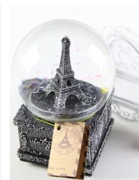 

YM 309 +creative gift crystal ball music box birthday gift box rotating Tower girls