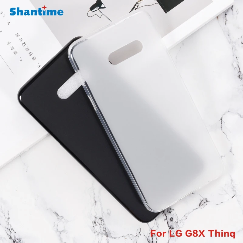 For LG G8X Thinq Gel Pudding Silicone Phone Protective Back Shell For