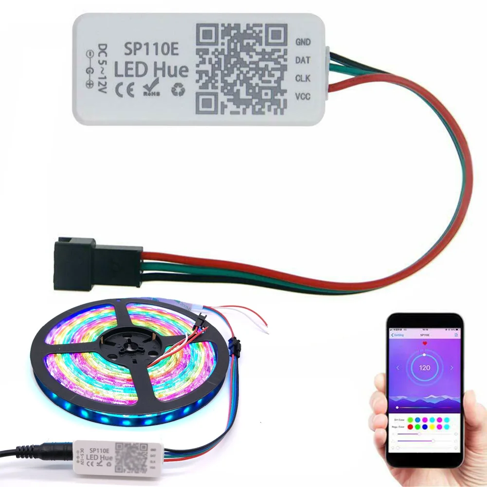 SP110E симфония контроллер Bluetooth WS2811 WS2812B WS2813 USC1903 пикселей полосы свет с контроллером DC5-12V 20mA~ 40mA