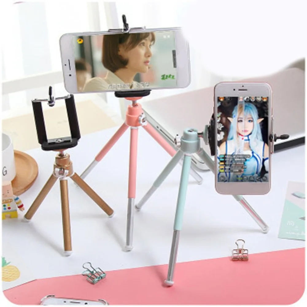 Telescopic Design Aluminum Alloy Tripod Bracket Portable Phone Holder Camera Mobile Tripods Foldable Desktop Stand | Компьютеры и офис