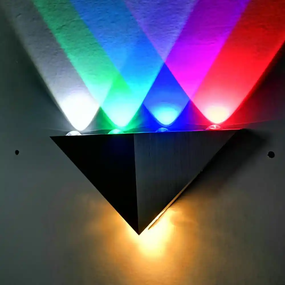 luz led de pared acrilica 3 modos de iluminacion lampara de pared triangular luz nocturna duradera para bar cafeteria iluminacion decorativa para
