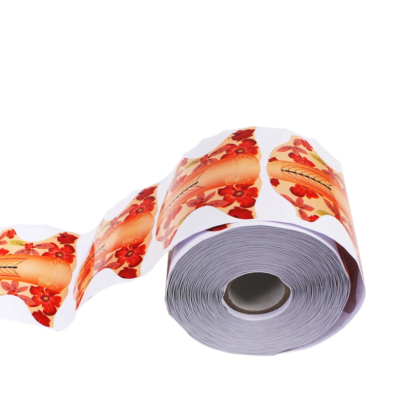 100 Sheet Nail Paper Tray Butterfly Pattern Acrylic French Tips Gel Extension Tray Sticker Guide Nail Art Self-Adhesive Forms