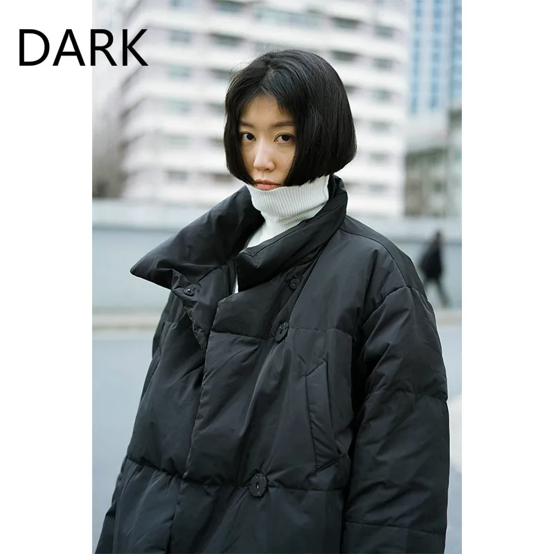 

[DARK] 2020 Winter New Exclusive Homemade Super Warm 90 White Duck Down Two-wear Lapel Quilt Bread Down Jacket