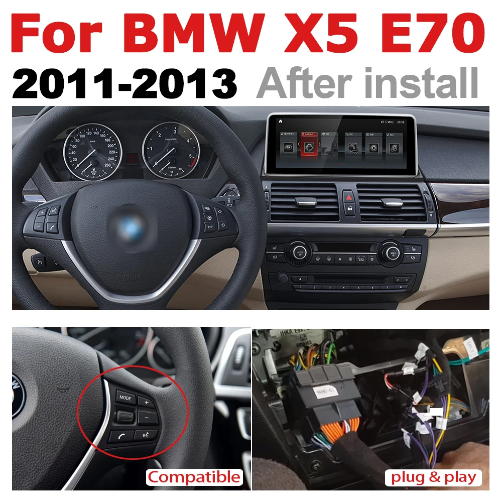 Автомобильный мультимедийный плеер Android радио GPS для BMW X5 E70 2011 ~ 2013 CIC стерео HD