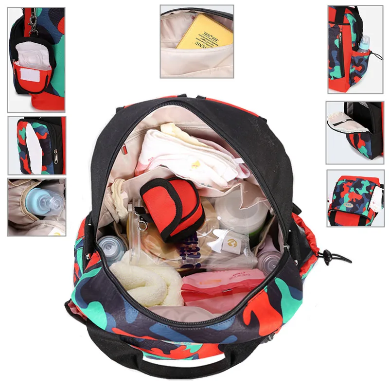 Камуфляжная Наплечная Сумка для подгузников, сумка для подгузников для мам, сумка для инвалидных колясок, сумка для беременных, рюкзак для мам