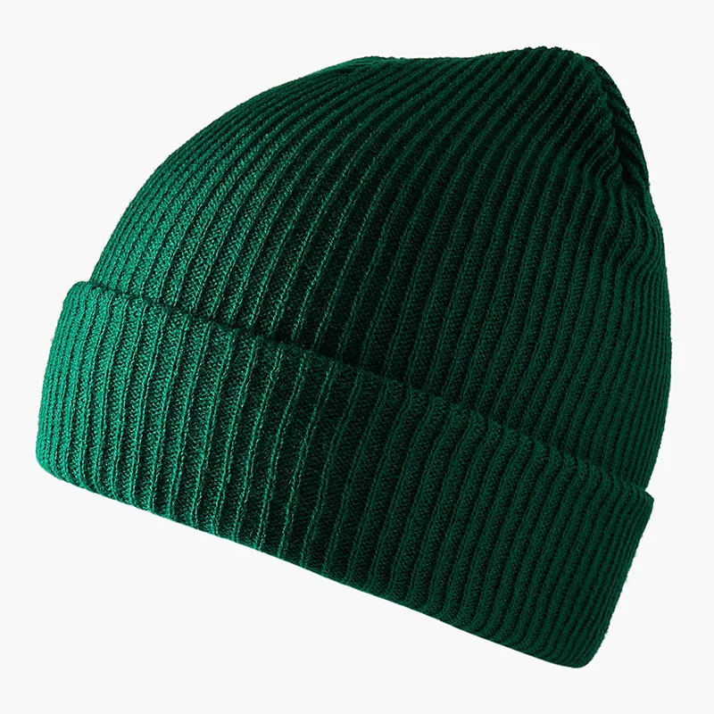 Dark Green Шапки унисекс шапочка 24 цвета женская зимняя шапка в рубчик Gorros шапка в стиле хип-хоп для женщин шапочка в стиле кэжуал простые вязаные осенние шапки - Цвет: Dark Green