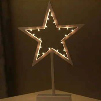 

LED Desk Night Light Christmas Tree Love Heart Star Shape Home Decoration