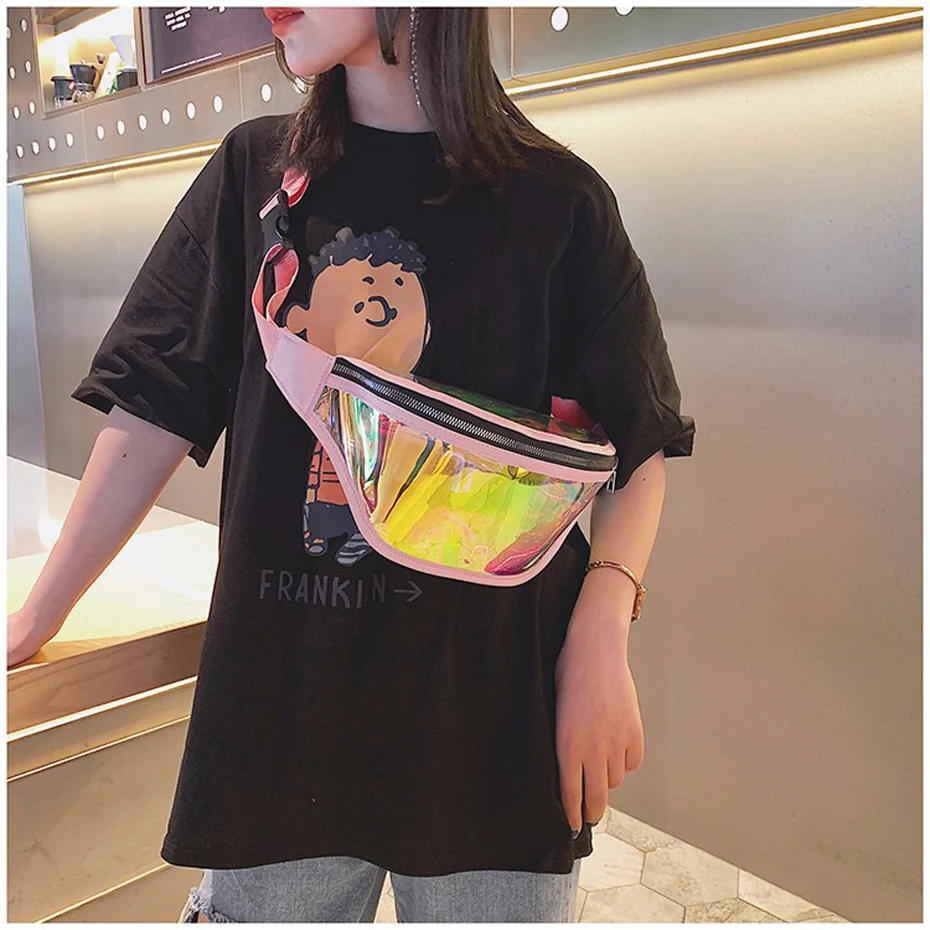 Модные женские ремни Бум Сумка голографическая поясная сумка водонепроницаемый прозрачный панк Лазерная поясная сумка для женщин 2019