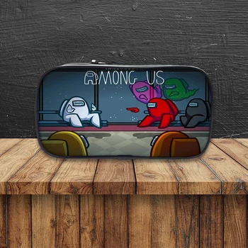 

Among Us Printed Single Layer Student Pencil Case Daily Large Capacity Stationery Storage Bag