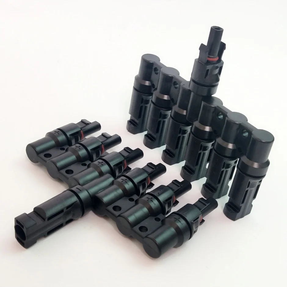 10 Pairs x 6T Branch Solar connectors Multi T Branch MC4 Connector for solar panel parallel connection T Type solar mc4