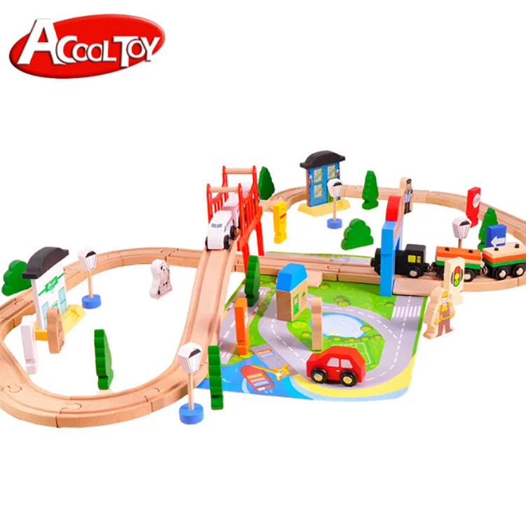 

Acool Wooden Large 8-Word Camera Track 80 Pcs Busy City Small Train Toy Sets