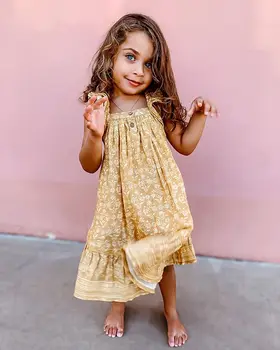 

Owligbaby Wholesale Toddler Baby Kids Girls Dress Flowers Casual Princess Dresses