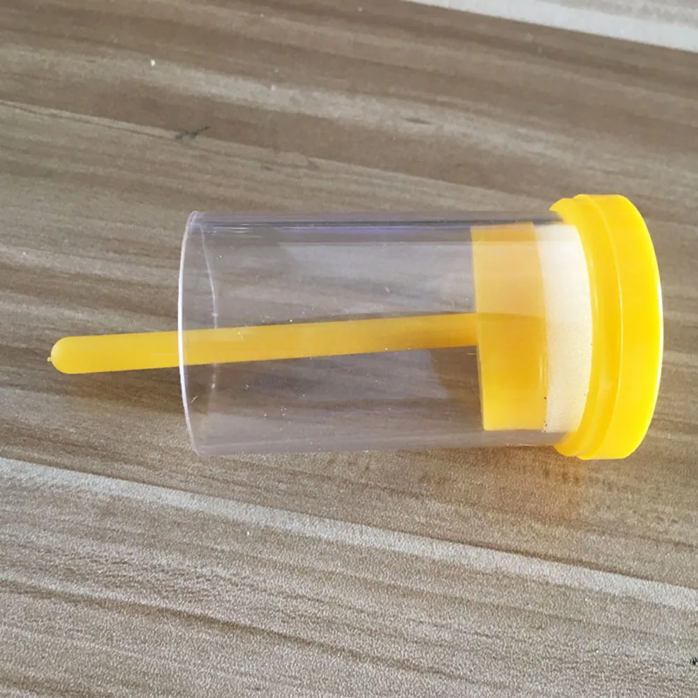 Bee Catcher Yellow Plastic Farm Marker Bottle Plunger Plush Beekeeper Tool 