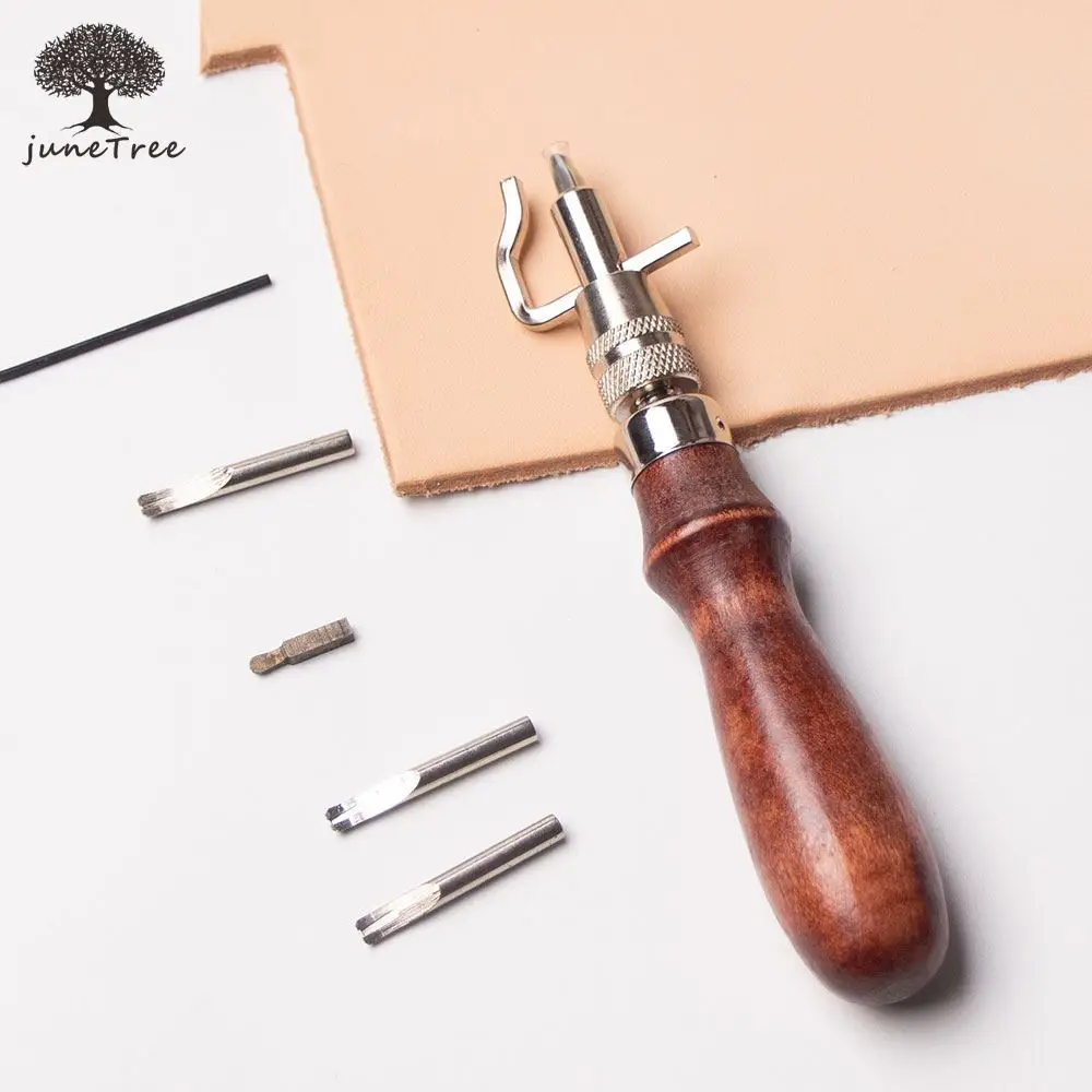 Junetree 1 Набор кожаных ремесел, регулируемые строчки и сгибы, кожаный инструмент, инструменты для шитья, инструменты для шитья