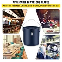 VEVOR 5/8/10 Gal Fryer Grease Bucket Oil Disposal Caddy With Lid&Filter Bag Thickened Steel Durable for Kitchen Commercial Use 2