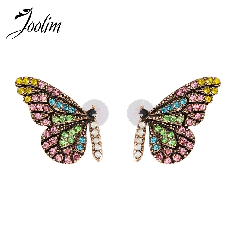

Joolim Jewelry Wholsale CZ Crystal Butterfly Stud Earring Dramatic Earring
